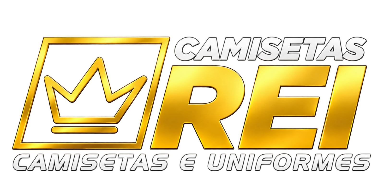 Camisetas Rei - camisetas e uniformes - logo dourada e branca